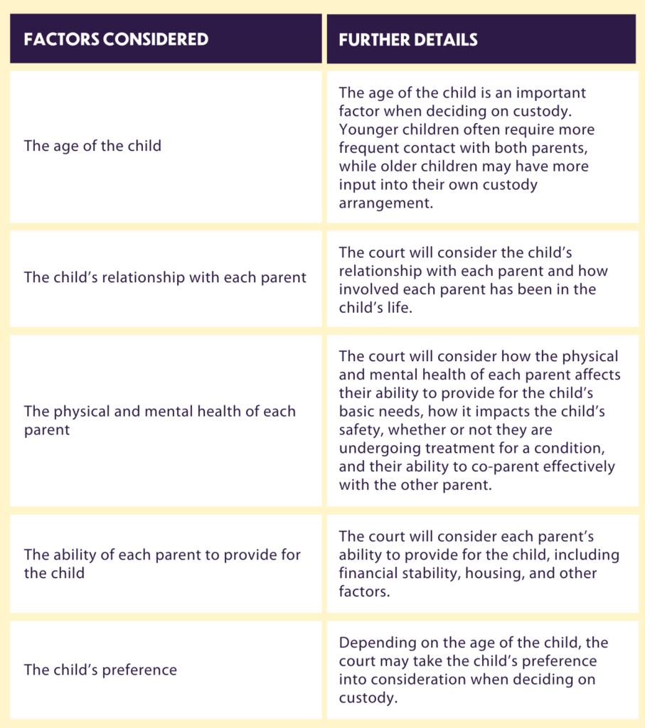 Child Custody and Co-Parenting Success chart
